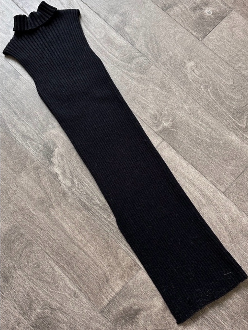 Vici size M Black sweater mock neck Maxi Dress Slit